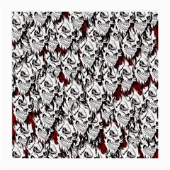 Demonic Skulls Pattern, Spooky Horror, Halloween Theme Medium Glasses Cloth (2 Sides) by Casemiro