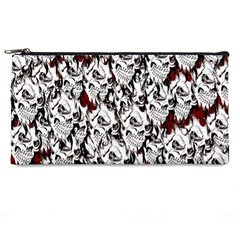 Demonic Skulls Pattern, Spooky Horror, Halloween Theme Pencil Case by Casemiro