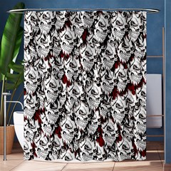 Demonic Skulls Pattern, Spooky Horror, Halloween Theme Shower Curtain 60  X 72  (medium)  by Casemiro