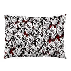 Demonic Skulls Pattern, Spooky Horror, Halloween Theme Pillow Case (two Sides) by Casemiro