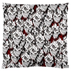 Demonic Skulls Pattern, Spooky Horror, Halloween Theme Large Cushion Case (two Sides) by Casemiro