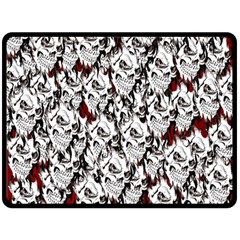 Demonic Skulls Pattern, Spooky Horror, Halloween Theme Double Sided Fleece Blanket (large)  by Casemiro