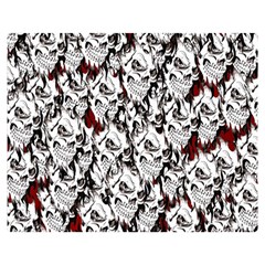 Demonic Skulls Pattern, Spooky Horror, Halloween Theme Double Sided Flano Blanket (medium)  by Casemiro