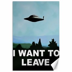 I Want To Leave Poster Canvas 24  X 36  by Casemiro