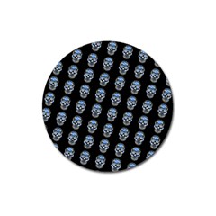 Skulls, Demonic Skull Pattern, Frida Kahlo Stylised Magnet 3  (round) by Casemiro