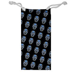 Skulls, Demonic Skull Pattern, Frida Kahlo Stylised Jewelry Bag by Casemiro