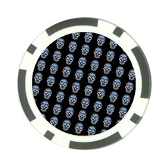 Skulls, Demonic Skull Pattern, Frida Kahlo Stylised Poker Chip Card Guard by Casemiro