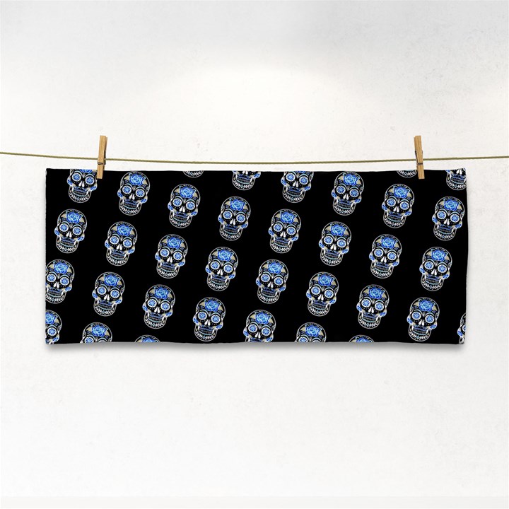 Skulls, Demonic Skull pattern, Frida Kahlo stylised Hand Towel