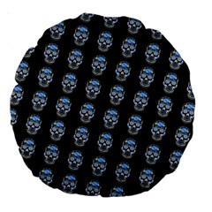 Skulls, Demonic Skull Pattern, Frida Kahlo Stylised Large 18  Premium Round Cushions