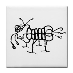 Fantasy Weird Insect Drawing Tile Coaster by dflcprintsclothing