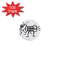 Fantasy Weird Insect Drawing 1  Mini Buttons (100 Pack)  by dflcprintsclothing