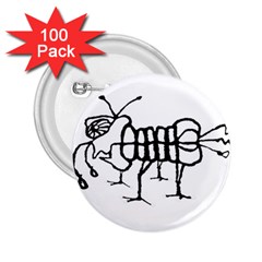 Fantasy Weird Insect Drawing 2 25  Buttons (100 Pack) 