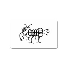 Fantasy Weird Insect Drawing Magnet (name Card) by dflcprintsclothing