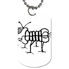 Fantasy Weird Insect Drawing Dog Tag (one Side) by dflcprintsclothing