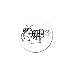 Fantasy Weird Insect Drawing Golf Ball Marker by dflcprintsclothing