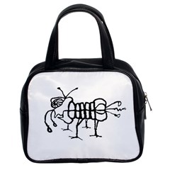 Fantasy Weird Insect Drawing Classic Handbag (two Sides) by dflcprintsclothing