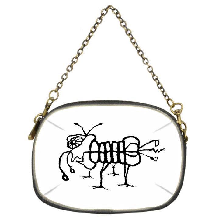 Fantasy Weird Insect Drawing Chain Purse (One Side)