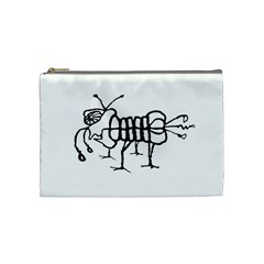 Fantasy Weird Insect Drawing Cosmetic Bag (medium) by dflcprintsclothing