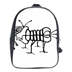 Fantasy Weird Insect Drawing School Bag (large) by dflcprintsclothing