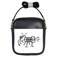 Fantasy Weird Insect Drawing Girls Sling Bag by dflcprintsclothing