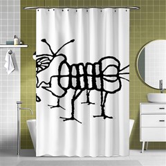 Fantasy Weird Insect Drawing Shower Curtain 48  X 72  (small) 