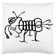 Fantasy Weird Insect Drawing Large Cushion Case (two Sides)