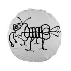 Fantasy Weird Insect Drawing Standard 15  Premium Round Cushions