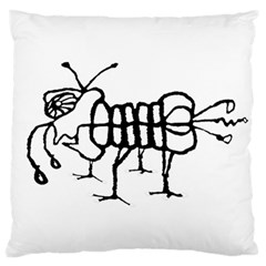 Fantasy Weird Insect Drawing Large Flano Cushion Case (one Side) by dflcprintsclothing