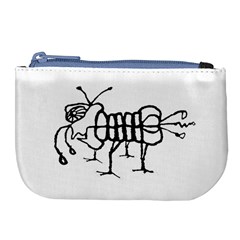 Fantasy Weird Insect Drawing Large Coin Purse by dflcprintsclothing