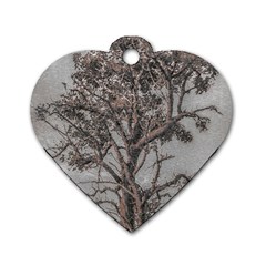 Big Tree Photo Illustration Dog Tag Heart (one Side) by dflcprintsclothing