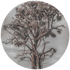 Big Tree Photo Illustration Wooden Puzzle Round by dflcprintsclothing