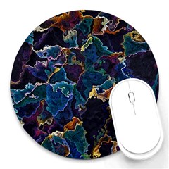 Oil Slick Round Mousepads by MRNStudios