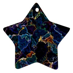 Oil Slick Ornament (star) by MRNStudios