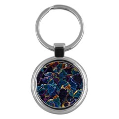 Oil Slick Key Chain (round) by MRNStudios