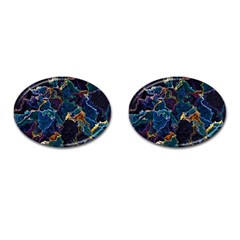 Oil Slick Cufflinks (oval) by MRNStudios