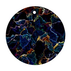 Oil Slick Round Ornament (two Sides) by MRNStudios