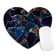 Oil Slick Heart Mousepads by MRNStudios