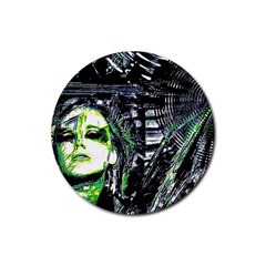 Dubstep Alien Rubber Coaster (round) by MRNStudios