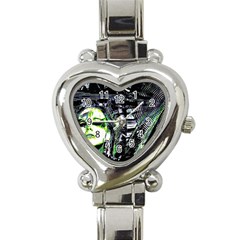 Dubstep Alien Heart Italian Charm Watch by MRNStudios