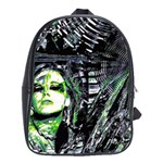 Dubstep Alien School Bag (Large) Front