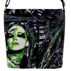 Dubstep Alien Flap Closure Messenger Bag (s) by MRNStudios