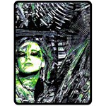 Dubstep Alien Double Sided Fleece Blanket (Large)  80 x60  Blanket Back