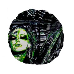 Dubstep Alien Standard 15  Premium Flano Round Cushions by MRNStudios