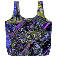 Deconstructed Green Full Print Recycle Bag (xl) by MRNStudios