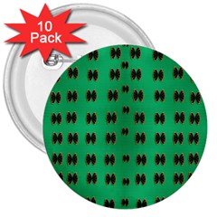 Butterflies In Fresh Green Environment 3  Buttons (10 Pack)  by pepitasart