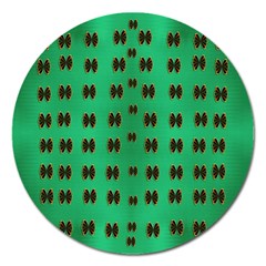 Butterflies In Fresh Green Environment Magnet 5  (round) by pepitasart