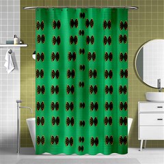 Butterflies In Fresh Green Environment Shower Curtain 48  X 72  (small)  by pepitasart