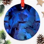 Peony in Blue Ornament (Round) Front