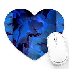 Peony In Blue Heart Mousepads by LavishWithLove