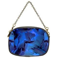 Peony In Blue Chain Purse (one Side)